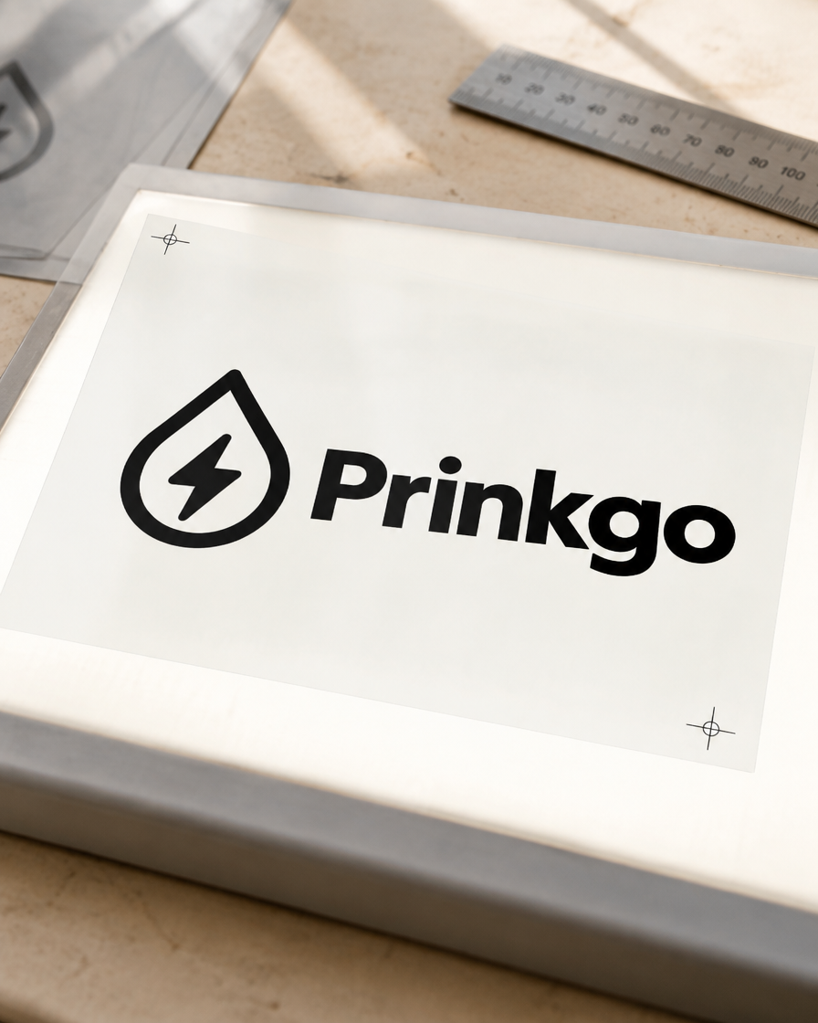 A Prinkgo film positive on a light table